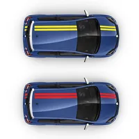 Pegatinas de rayas deportivas para capó de coche para Renault Twingo Clio 1 Juego de pegatinas de decoración de cola de techo de coche de cuerpo entero estilo de carreras