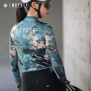 Mcycle-Vêtements de vélo personnalisés, légers, confortables, évacuant l'humidité, pour vélo de montagne, haut à manches longues, maillot de cyclisme pour femmes