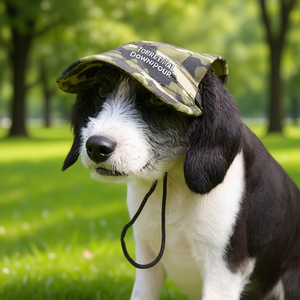 Gorro Ajustable para Perro, Talla Mediana y Grande, Camuflaje, Protección UV, Ropa para Mascotas, Diseño Divertido y Moderno para el Verano - Product Image 2