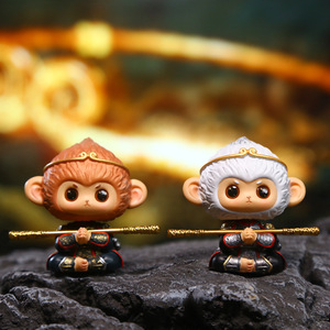 Nouvelles figurines de collection 2D tendance pour garçons, modè<span class=keywords><strong>le</strong></span> en résine du <span class=keywords><strong>Roi</strong></span> Singe, boîte mystère, cadeau, mini figurines de bureau décoratives 6 cm, marque PHJ - Product Image 1