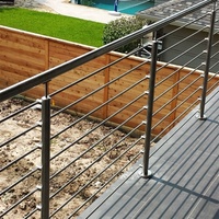 Balustrade de rambarde en acier inoxydable et Aluminium, barre de balustrade, d'escalier de balcon