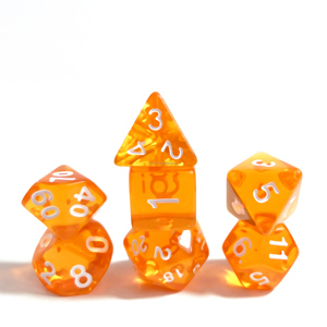 In-Stock Transparent Clear DND <strong>Dice</strong> <strong>Set</strong> 7pcs Acrylic Polyhedral Low Price Per Bag - Product Image 2