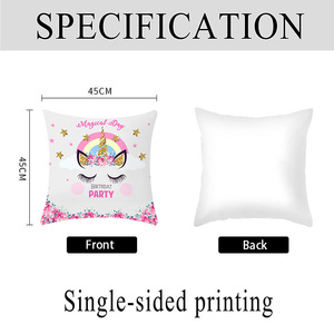 Arcobaleno <span class=keywords><strong>unicorno</strong></span> <span class=keywords><strong>federa</strong></span> stampa <span class=keywords><strong>cuscino</strong></span> festa di compleanno copricuscino per bambini ragazzi ragazze camera divano decorazione - Product Image 3
