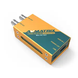 Conversor avmatrix mini sc1221, conversor de tamanho de bolso h. dmi para sinal sdi duplo