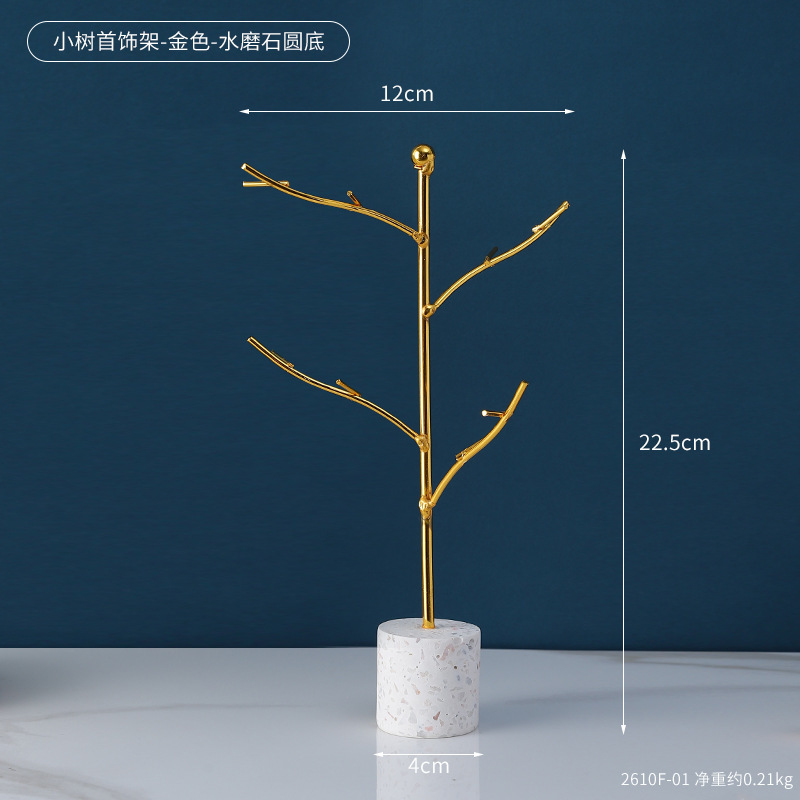 Présentoir à bijoux petit arbre (or)