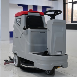 Robot de nettoyage de sols commercial, machine automatique de lavage et de récurage des sols rotative - Product Image 1