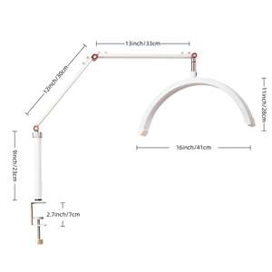 Lampada da terra da tavolo con accessori cosmetici a LED senza ombre Semiluna LED per uso cosmetologia - Product Image 1