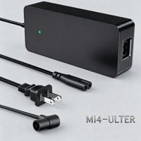 Cargador de CC de 53,6 V y 2,3 A con indicador LED, 6 protecciones para bicicletas eléctricas de 48 V, scooters eléctricos y bicicletas (solo para baterías de 48 voltios)