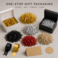 24 Farben 3mm Breite Geschredderte Papierseide Gekräuselte Raffia Geschenkbox-Füllmaterial Offsetdruck-Kompatibles Knitterpapier