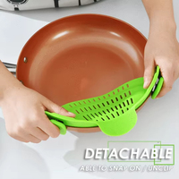 Nouveaux produits : Passoire en silicone à clipser pour casserole, autocollant latéral réglable, ustensile de cuisine Snap N Strain pour passation de pâtes