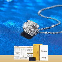 Collar con Colgante de Moissanita de 1.6 Quilates, Color D, Plata de Ley 925, Cadena Delgada para Clavícula, Joyería para Mujer
