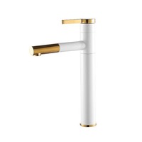 Laiton Sanitaire Évier Robinet Robinet Eau Chaude Froide Style Classique pour Bassins En Céramique Hôtel Application Brossé TapCheap Prix