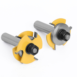 Dao Sàn Kết Hợp Loại Mộng T 3 Răng 1/2 Chuôi 12Mm Và Dao Ghép Mộng Bộ Dao Phay Mộc-C C13180B4804Y - Product Image 5