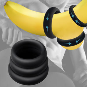 Sexbay fabrika toptan silikon Penis halkası seti yetişkin yapay Penis kilit halkası seks oyuncakları su geçirmez silikon horoz yüzükler erkekler için - Product Image 1