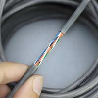 Cable Ethernet Cat5e Gris DingLiang 0.475+ con Conductores de Cobre Libre de Oxígeno, Revestimiento de PVC, 8 Conductores para Cibercafés