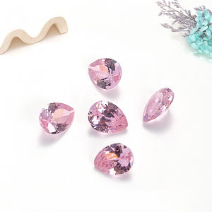 50 pezzi all'ingrosso Custom 7*10mm lucidato goccia cubica Zirconia pietre per fai da te creazione di gioielli pera gemma di moda gioielli per il corpo - Product Image 4