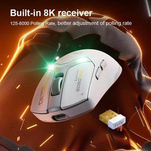 Infico IN10 Mini <span class=keywords><strong>Mouse</strong></span> Wireless leggero 39G RGB Tri-mode PAW3395 26000DPI 650IPS bassa latenza 8K per eSport ufficio di gioco - Product Image 4