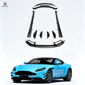 Kit carrosserie en fibre de carbone pré-imprégnée de style C pour <span class=keywords><strong>Aston</strong></span> <span class=keywords><strong>Martin</strong></span> DB11 <span class=keywords><strong>2017</strong></span>+ : Lame avant, jupes latérales, diffuseur arrière, spoiler - Product Image 1