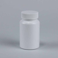 Flacon en plastique HDPE de 80-500 ml avec bouchon à vis, pour pilules, médicaments, capsules, compléments alimentaires, impression sérigraphique