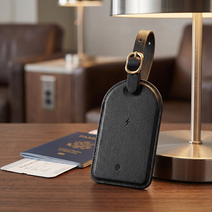 Etiqueta Localizadora de Equipaje con GPS + Apple Find My + Google, Carga Inalámbrica, Antipérdida, para IOS y Android, Localizador de Llaves de Cuero PU - Product Image 3
