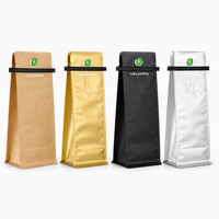 Sac personnalisé à soufflet inférieur pour l'emballage de semences agricoles et d'aliments, avec fermeture éclair de sécurité, pochette plastique verticale pour emballage alimentaire