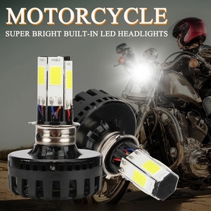 Prix Usine Phare LED COB 6 Faces pour Moto, Feu de Croisement/Route Blanc Stroboscopique 80W 8000lm H4, Accessoires Auto - Product Image 2