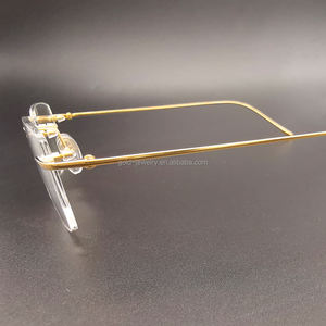 AU75018kリアルイエローゴールドメガネ良質ソリッドゴールドハイジュエリー長方形男性眼鏡卸売 - Product Image 4