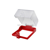 Interrupteur mural E-Stop en plastique transparent Verrouillage de sécurité Protection permanente avec colle fixe pour un verrouillage efficace