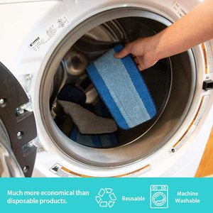 Bona Bona qua biên giới thích ứng sợi nhỏ lau màu xanh sọc làm sạch vải với nhôm phẳng cực thay thế đầu tấm dán - Product Image 3