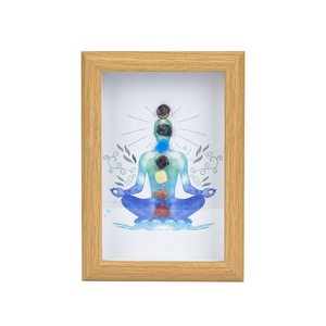 Wowei umwelt freundliche gravierte Kristall sieben Chakra Rahmen Ent magneti sie rende Stein dekorative Malerei Yoga Edelstein Foto rahmen - Product Image 6