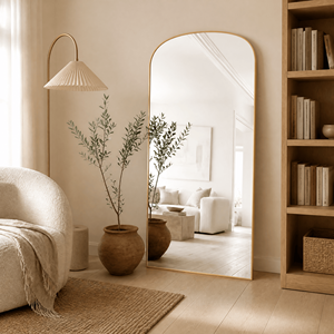 Miroir pleine longueur EZI à cadre fin en alliage <span class=keywords><strong>d</strong></span>'aluminium, <span class=keywords><strong>verre</strong></span> HD, idéal pour chambre, magasin de vêtements, hôtel – Vente directe usine - Product Image 3