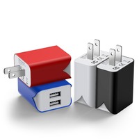 Vente en gros Nouveau chargeur de téléphone portable personnalisé rapide prise murale US adaptateur certifié intelligent à double port USB chargeur de téléphone portable