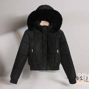 Veste Doudoune Courte Style Parka Coréenne pour Femme, Imperméable Hiver Style Hongkongais, Doublure Polaire Courte et Grand Col en <span class=keywords><strong>Laine</strong></span> - Product Image 4