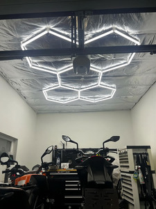 Lumière LED hexagonale en nid d'abeille hexagonale, plafonniers d'atelier, magasin de voitures et garage - Product Image 6