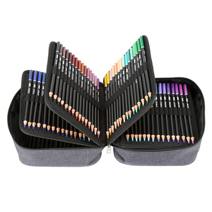 Ensemble <span class=keywords><strong>de</strong></span> crayons <span class=keywords><strong>de</strong></span> couleur à base d'huile avec 180 couleurs, adapté à l'art et au dessin des étudiants, avec un étui à crayons portable à rabat - Product Image 6