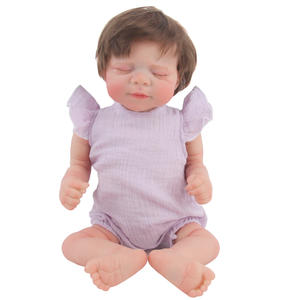 Muñecas Reborn de silicona de cuerpo completo al por mayor, muñecas de goma no tóxicas suaves para niños afroamericanos de 22 pulgadas - Product Image 6