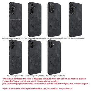 Funda Protectora Magnética de Cuero PU Mate con Protección para Lentes para Samsung Galaxy A27 A57 A37 A56 A36 A55 A54 A53 A52 A17 A07 A16 A15 <span class=keywords><strong>A14</strong></span> - Product Image 2