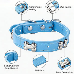 <span class=keywords><strong>Collar</strong></span> de Cuero PU Ajustable para Perro, Varios Colores, al por Mayor - Product Image 3