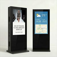 Écran publicitaire numérique double face Sinmar 49 55 65 75 pouces, totem extérieur, écran LCD LED pour autoservice, kiosque