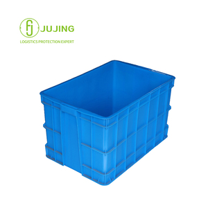 550*380*280 Plastic turnover box for warehouse refrigerated storage Storage Black Heavy Duty Rectangular Stackable Dairy Milk C