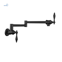 Grifo de Cocina Plegable Negro Mate Flexible para Pared, Relleno de Ollas, en Oferta