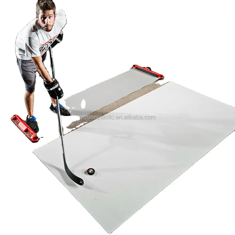 Dayanıklı UHMWPE land curling zeminler veya hokey beceri uygulama panelleri hokeyi çekim pedleri sentetik buz pisti panelleri