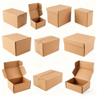 Nouvelle boîte d'expédition en carton ondulé personnalisée avec logo, emballage pour colis, vente en gros, pliable et recyclable