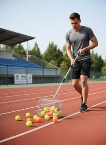 PATS SPORT PAT-AS-10 Ramasseur de balles de tennis et de pickleball portable léger en acier inoxydable sans bordure noir réglable 103x36cm - Product Image 4