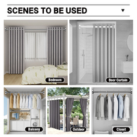 ARODDY Stock extensible de 13.78 à 19.69 pouces Porte courte personnalisée Hôtel Studio Salle de bain Tringles à rideaux de douche Pôles en acier