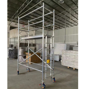 Khung thép tháp giàn giáo di động với thiết kế có thể gập lại và cơ chế nâng để lưu trữ dễ dàng - Product Image 3