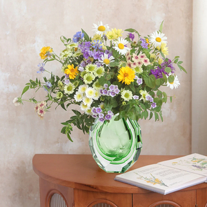 Hot Sale High-End Hand Blown Double Green <strong>Murano</strong> Art Crystal <strong>Vase</strong> for Living Room/study/wedding - Product Image 3