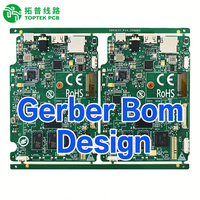 Placa PCB USB LED para TV con retroiluminación, inversor, auricular, circuito de luz de antorcha, retroiluminación de pantalla, recargable, OEM, de metal impreso, con función táctil.