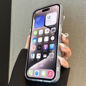 Pink Peony Lotus Print Phone Case for <strong>IPhone</strong> 16 15 14 13 12 11 17 Air Pro Max 15 Pro 7 <strong>8</strong> Plus 16e Shockproof <strong>Silver</strong> Plated Cover - Product Image 3