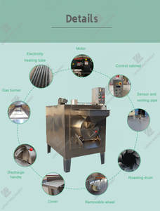 Commercial Gas Groundnut Nuts Roasting Machine <strong>Multi</strong> Functional Peanut Almond Soybean Rotary <strong>Roaster</strong> - Product Image 4